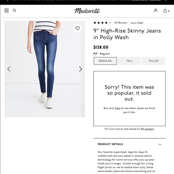 Madewell 9in high rise skinny jeans - Picture 6 of 6